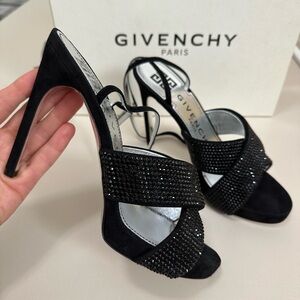 Givenchy Black Women's Nightfall Suede Sandals